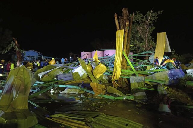 ۷ کشته در حادثه ریزش سقف یک مدرسه در تایلند